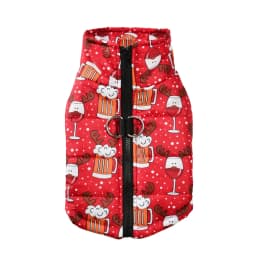 Warm Dog Clothes Autumn Winter Pet Jaket for Small Medium Dogs Cats Cute Santa Claus Print Puppy Outfits Pug Christmas Costume