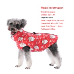 Warm Dog Clothes Autumn Winter Pet Jaket for Small Medium Dogs Cats Cute Santa Claus Print Puppy Outfits Pug Christmas Costume