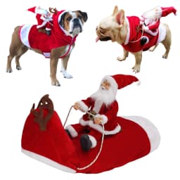 Santa Claus French Bulldog Pet Costume for Small Medium Dogs Christmas New Year Puppy Dog Clothes Pug Outfits mascotas Clothing