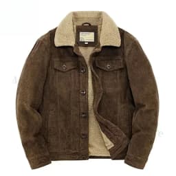 Harajuku Male Cotton Jackets Padded Warm Loose Parka Coat Corduroy Short Jacket Man Solid Fur Collar Windbreaker Winter Fleece