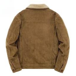 Harajuku Male Cotton Jackets Padded Warm Loose Parka Coat Corduroy Short Jacket Man Solid Fur Collar Windbreaker Winter Fleece