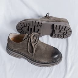 2026 Spring Outdoor Quality Mens Retro Style Casual Shoes Suede Oxford Wear Resistant Round Toe Casual Shoes Hiking Travel Shoes