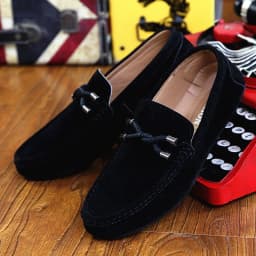 Men Loafers Business Shoes Suede Leather Soft Sole Male Casual Shoes Retro Flat Dress Shoes Moccasins Designer Slip on Men Shoe