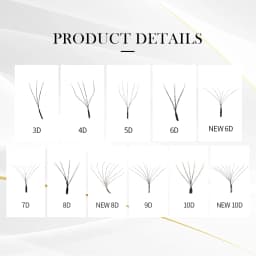DeceMars 3DW/4DW/5DW/6DW/NEW 6DW/7DW/8DW/NEW 8DW/9DW/10DW/NEW 10DW Eyelash Extension for Makeup