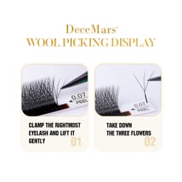 DeceMars 3DW/4DW/5DW/6DW/NEW 6DW/7DW/8DW/NEW 8DW/9DW/10DW/NEW 10DW Eyelash Extension for Makeup