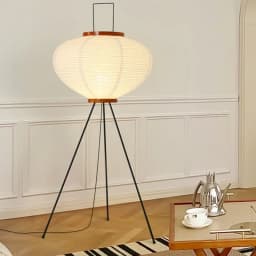 Wabi Sabi Noguchi Akari Japanese Rice Paper Floor Lamp for Bedroom Living Room Bedside House Decoration Vintage Standing