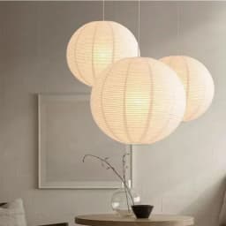 Japanese Wabi Sabi Style Ball Retro Paper Lamp LED Ball Shaped Bedroom Clothing Store Xuan Paper Homestay Pendant Light