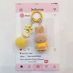 Miffy Cute Creative Fashion Plush Keychain Portable Decorative Rabbit Pendant Anime Bag Kawaii Suitable for Men and Women Gifts