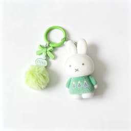 Miffy Cute Creative Fashion Plush Keychain Portable Decorative Rabbit Pendant Anime Bag Kawaii Suitable for Men and Women Gifts