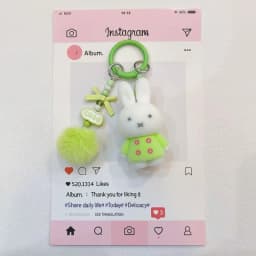 Miffy Cute Creative Fashion Plush Keychain Portable Decorative Rabbit Pendant Anime Bag Kawaii Suitable for Men and Women Gifts