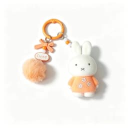 Miffy Cute Creative Fashion Plush Keychain Portable Decorative Rabbit Pendant Anime Bag Kawaii Suitable for Men and Women Gifts