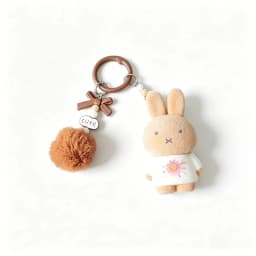 Miffy Cute Creative Fashion Plush Keychain Portable Decorative Rabbit Pendant Anime Bag Kawaii Suitable for Men and Women Gifts