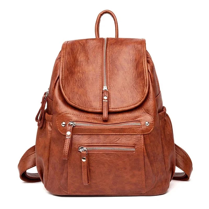 Women High Quality Leather Backpacks Vintage Female Shoulder Bag Sac A Dos Travel Ladies Bagpack Mochilas School Bags for Girls