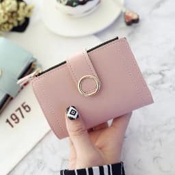 New Fashion Short Women's Wallet Zipper Card Holder Cute Female Coin Purse High Quality PU Wallets For Girls