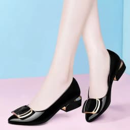 Sapatos Women Cute Blue Light Weight Office Slip on Square Heel Shoes Lady Fashion Black Comfort Hotel Work Shoes Zapatos B29