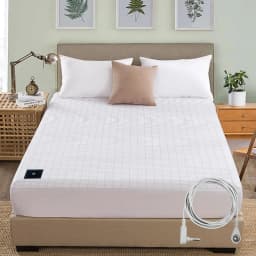 MAXSHARER Earthing 160*200*30cm Fitted Sheet Organic Cotton with Conductive Silver Fiber Grounding Bed Sheet for Nature Wellness