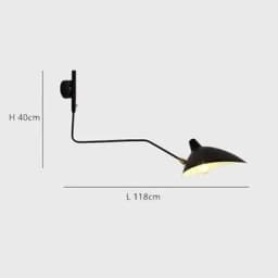 Industrial Black Aluminium Spider Serge Mouille LED Wall Lamps,Adjustable Long Arm LED Light Living Room Bedroom Home Decor