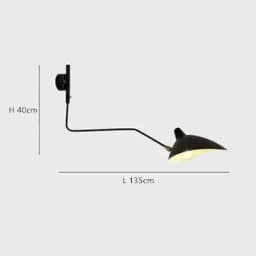 Industrial Black Aluminium Spider Serge Mouille LED Wall Lamps,Adjustable Long Arm LED Light Living Room Bedroom Home Decor