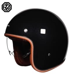 ORZ Adult Motorcycle Helmet Retro Cruise 3/4 Motorcycle Half Helmet with Sun Visor DOT Approved