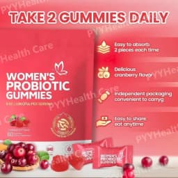 Probiotic for Women Probiotic Gummies Feminine Daily Wellness Balance Ph Gummies Cranberry Probiotics Health Yeast Ph Balance