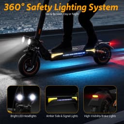 Off Road Electric Scooter, 1200W Motor, 25 Miles Range, 31 MPH, 11" All Terrain Tire, E-Scooter for Adults with Double Suspension & Side Light Disc Brakes
