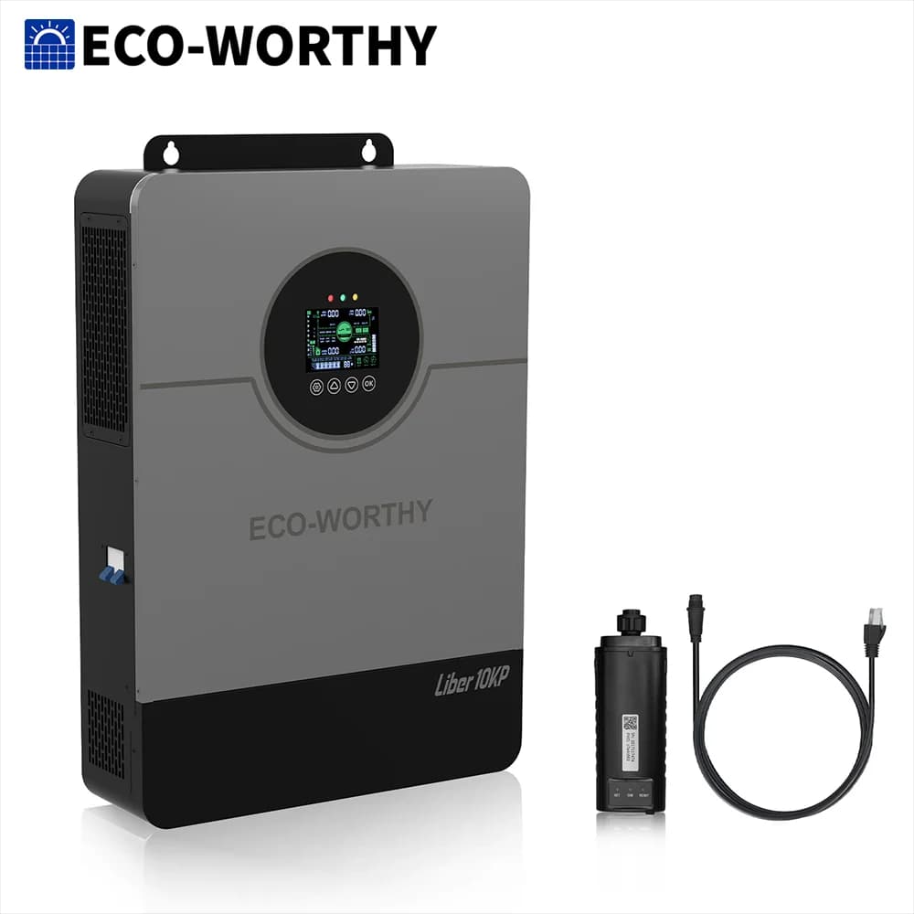 ECO-WORTHY 10KW 48V Off-grid Inverter 120V/220V Split Phase 200A Charger UL1741 forHome Backup, Emergency Power