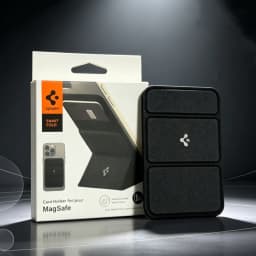 Spigen Leather Smart Fold For MagSafe Card Holder For iPhone 18 17 Air 12 13 14 Plus 15 16 17 Pro Max Folding Bracket Card Bag