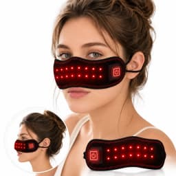 Red Light Heated Nose Wrap Rechargeable Nose Warmer 3 Heat Levels Adjustable Ear Loops Soft Plush Lining Cold Weather Comfort