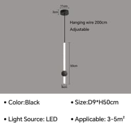 Modern Simple LED Pendant Lamp Living Room Bedroom Bedside TV Background Kitchen Island Restaurant Home Decor Lighting Fixture