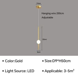 Modern Simple LED Pendant Lamp Living Room Bedroom Bedside TV Background Kitchen Island Restaurant Home Decor Lighting Fixture
