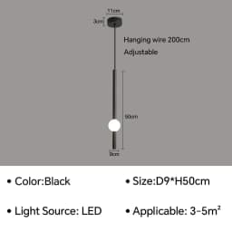 Modern Simple LED Pendant Lamp Living Room Bedroom Bedside TV Background Kitchen Island Restaurant Home Decor Lighting Fixture