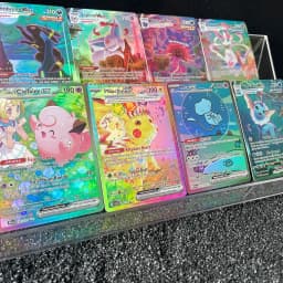 Anime PTCG Trading Card Vaporeon Lillies Clefairy Ex Gengar Vmax Rule Holographic Game Collection Card Child Holiday Gifts