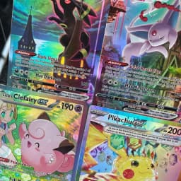 Anime PTCG Trading Card Vaporeon Lillies Clefairy Ex Gengar Vmax Rule Holographic Game Collection Card Child Holiday Gifts