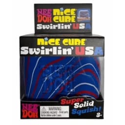 NeeDoh Swirlin USA Limited Sensory Squish Unique Swirling Sensory Stress Relief Squeeze Cube Anti-Anxiety Fidget for Focus ADHD