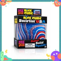 NeeDoh Swirlin USA Limited Sensory Squish Unique Swirling Sensory Stress Relief Squeeze Cube Anti-Anxiety Fidget for Focus ADHD
