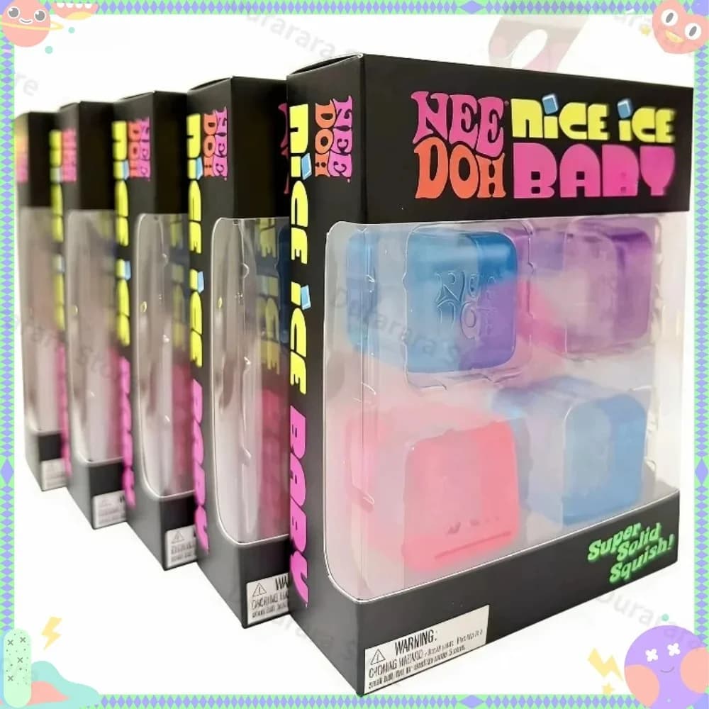 @Needoh Nice Ice Mini Square Shaped Sensory Relief Squishy Relief Fidget Adults Collectable Stress Venting Decompression
