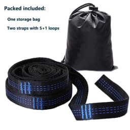 Camping Hammock Tree Friendly Straps with 12 Adjustable Loops and Ultra-Length Outdoor Hammock Straps and Belts