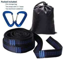 Camping Hammock Tree Friendly Straps with 12 Adjustable Loops and Ultra-Length Outdoor Hammock Straps and Belts