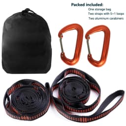 Camping Hammock Tree Friendly Straps with 12 Adjustable Loops and Ultra-Length Outdoor Hammock Straps and Belts