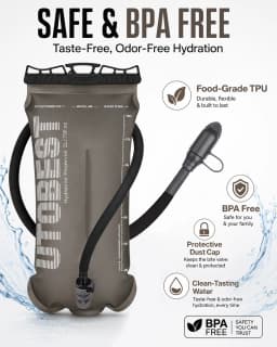 UTOBEST 1.5L/2L/3L Water Bladder Hydration Pack Reservoir TPU Water Storage Bag for Camping Cycling Running Hiking