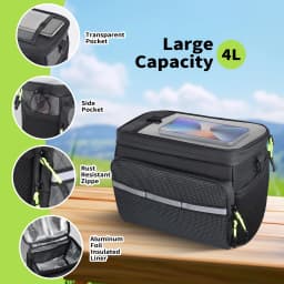 26 Types of Front Bike Bags, Bicycle Handlebar Thermal Bags, Front-Mounted Phone Cooler Storage Bags, with Tpu Touch Screen Insulation Layer, Can Be Strapped to the Frame, Cycling Accessories, Suitable for Outdoor Hiking and Travel Assistance There Are Two Styles to Choose From: the Starry Sky Style and the Regular Style.