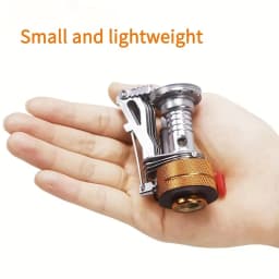 Outdoor Portable Camping Stove Backpacking Gas Stove with Piezo Ignition Wind-Resistant Stable Support for Cooking