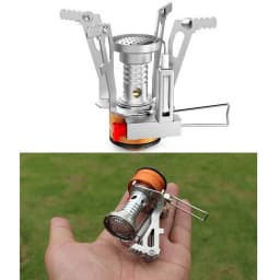 Outdoor Portable Camping Stove Backpacking Gas Stove with Piezo Ignition Wind-Resistant Stable Support for Cooking