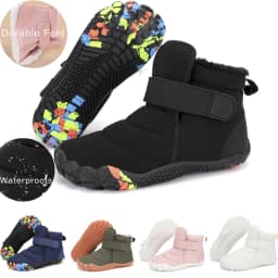 New Fashion Kids Wide Toe Barefoot Snow Boots Girls Winter Minimalist Children Waterproof Sneakers Boys Non-Slip Warm Snow Boots