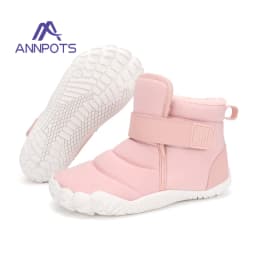 New Fashion Kids Wide Toe Barefoot Snow Boots Girls Winter Minimalist Children Waterproof Sneakers Boys Non-Slip Warm Snow Boots