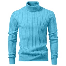Animal Game Men's Cold Blouse Casual Sweaters Woolen Turtleneck Sweater Stripe Pullover Knitwear Warm Outdoor Jerseys Basic Tops