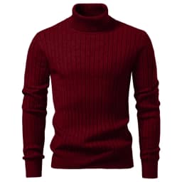 Animal Game Men's Cold Blouse Casual Sweaters Woolen Turtleneck Sweater Stripe Pullover Knitwear Warm Outdoor Jerseys Basic Tops