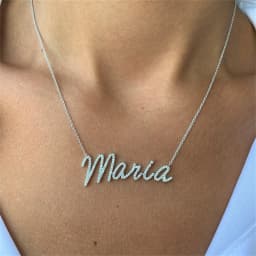 3D Custom Diamond Name Necklace Personalized Copper Crystal Pendant Iced Out Letters Nameplate Jewelry Gift For Femme