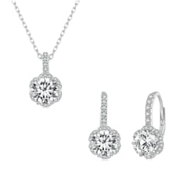 Bamoer U 1CT Moissanite Necklace 925 Sterling Silver Multi Stone Decoration Design Certified Necklace Women Fine Jewelry Wedding