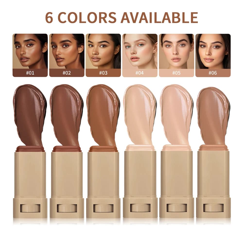 Foundation Skin Tint Balm Skin Tint Stick Waterproof Nourishing Solid Tinted Serum Face Tinted Face Contour Stick Makeup